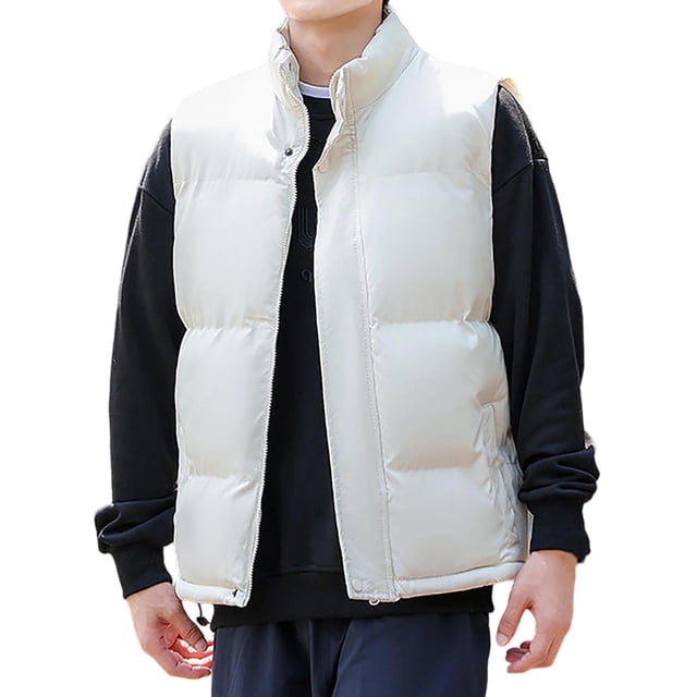 Warm Men's Outdoor Jacket with Multiple Zipper Pockets Solid Color