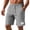 Dark Gray [Solid], variant on Casual Shorts for Men Vintage Lightweight Patch Cotton Bermuda Shorts Breathable Elastic Waist Drawstring Beach Vacation Short with Pocket