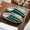 Dark Green, variant on Willtoo House Slippers for Women Retro Stripe Leopard Embroidered Fuzzy Slides Warm Plush Lined Slip On Cozy Indoor Shoes