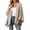 Silver, variant on JIAYUE Women's Cardigan Open‑Front Poncho Shawl Cape Wide Sleeves Solid Color Ribbed Soft Knit Layering Top For Fall Workout Wear