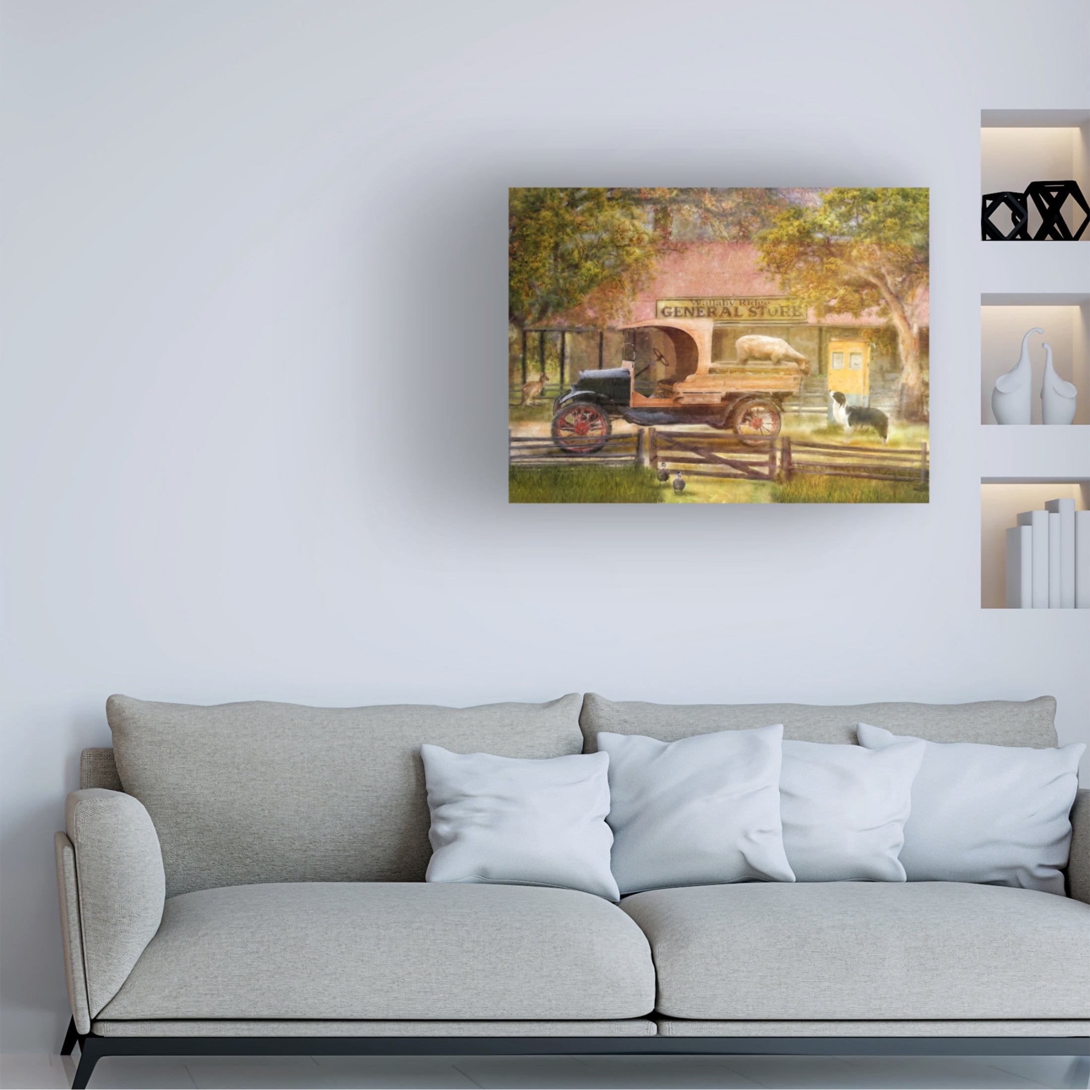Canvas Wall Art - Trudi Simmonds 'Stay Right There' Wall Art for Living Room, Bedroom, or Office Décor by Trademark Fine Art - 47 x 35 Inches