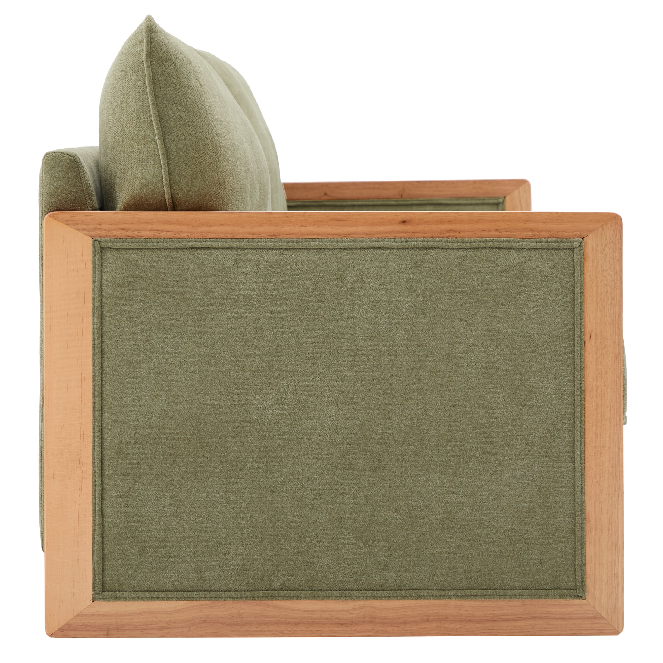 Christopher Knight Home Modern 77.8" Three-Seater Sofa, Chenille Upholstered Couch with Wood Frame, Green