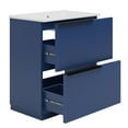 thumbnail image 2 of Christopher Knight Home 30" Bathroom Vanity with Sink, Soft-Close Drawers & Fluted Design, Blue, 2 of 9