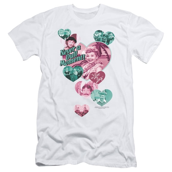 I Love Lucy Never A Dull Moment S/S Adult 30/1 T-Shirt White