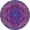 thumbnail image 1 of Ahgly Company Machine Washable Indoor Round Transitional Purple Iris Purple Area Rugs, 4' Round, 1 of 7