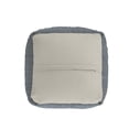 thumbnail image 3 of LR Home Square Gray Braided Cotton and Jute Pouf Ottoman, 18" H x 18" W, 3 of 6