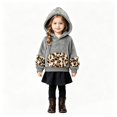 thumbnail image 6 of SUXIAN Hoodie for Kids Leopard Print Long Sleeve Lined Warm Soft Cozy Outerwear for Boys and Girls Hoodie Toddler 4-5 Years, 6 of 9