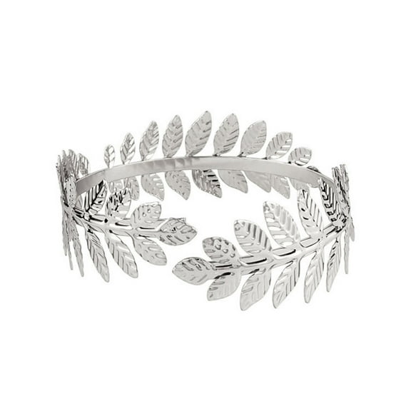 Upper Arm Metal Coil Leaf Shape Armband Cuff Fashion Simple Arm Bangle Armlet Adjustable for Women Girls