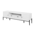 thumbnail image 3 of MAYEERTY Modern TV Stand, 71" Entertainment Center, Storage Cabinet with Adjustable Shelves, White, 3 of 7