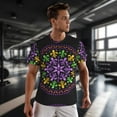thumbnail image 3 of Wukai Mardi Gras5 Print Men's Short-Sleeved Mesh T-Shirt,Quick-Dry Short Sleeve Workout T-Shirt-XX-Large, 3 of 8