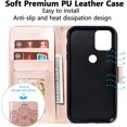 thumbnail image 3 of Mandala Case for Moto G Stylus 4G 2021, Premium Leather Flip Wallet Card Slots Magnetic Stand Protective Ultra Slim Shockproof Case with Lanyard, Embossed Flip Cover - Rose Gold, 3 of 17
