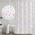 thumbnail image 5 of Colorful Polka Dot Shower Curtain, Waterproof Shower Curtains for Bathroom, Modern Minimalist Geometric Washable Fabric Bathtub Curtain Set Bath Decor with 12 Hooks Long 72"x84", 5 of 8