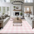 thumbnail image 3 of Large Area Rugs for Living Room Bedroom, Pink Easter 8'x10' Rug Washable Carpet Runner Indoor Outdoor, Bunny Tulip Checkered Elegant Pastoral Non Slip Floor Mats Rug for Kitchen, Patio, 3 of 8