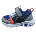 thumbnail image 4 of Hot Wheels Monster Trucks Toddler Boys' Light-Up Sneakers - Demo Derby - Blue, Gray & Orange, Size 10, 4 of 8
