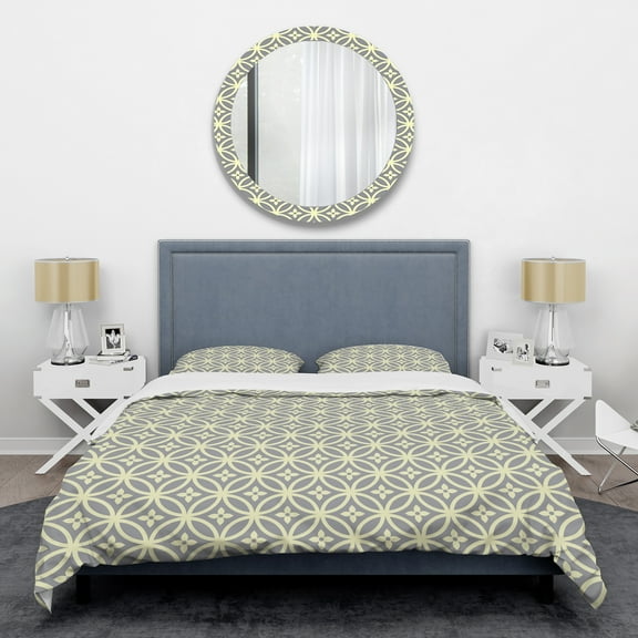Designart 'Retro Ornamental Pattern II' Mid-Century Modern Duvet Cover Set