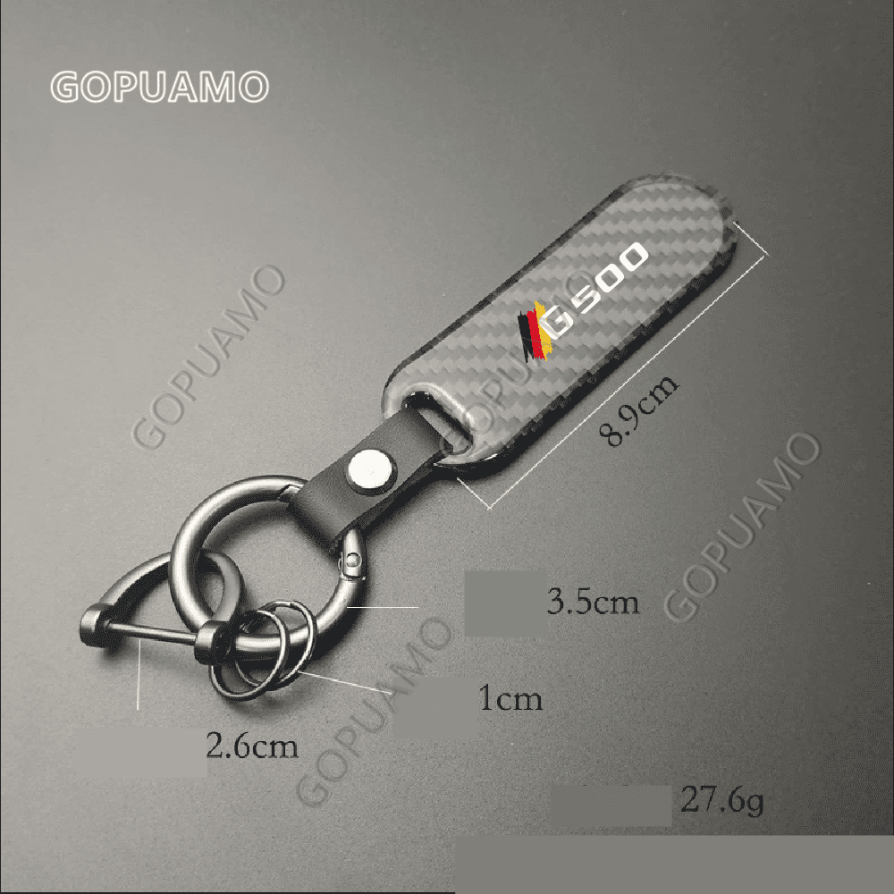 Car Key Chain For Mercedes Benz G500 Carbon fiber Keychain Buckle Luxury Key Ring Car Keychain Accessories
