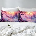 thumbnail image 4 of Erosebridal Japanese Style Bed Sheets Set Queen Size, Chic Cherry Blossoms Bedding Sets Queen Size 4 Pieces, 4 of 7