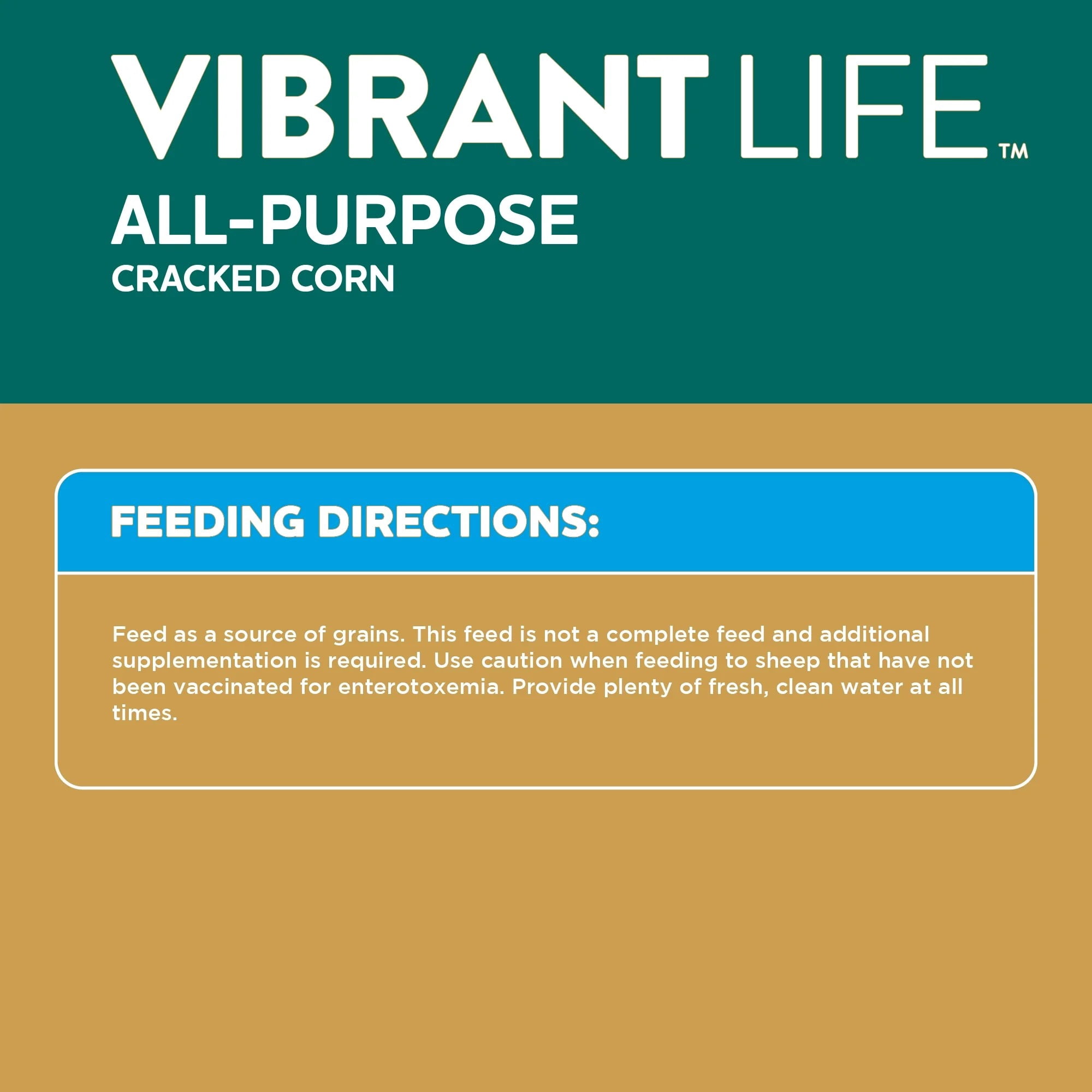 (2 pack) Vibrant Life All-Purpose Cracked Corn, 40 lb Bag
