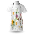 thumbnail image 3 of Dragonfly Apron Daisy Flower Field with Chamomile and Butterflies Grassland Nature Design, Unisex Kitchen Bib Apron with Adjustable Neck for Cooking Baking Gardening, Fern Green White, by Ambesonne, 3 of 3
