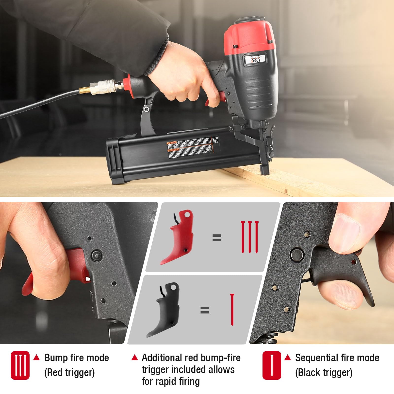 3PLUS HT64SP 16 Gauge Pneumatic Straight Finish Nailer