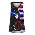 thumbnail image 3 of Womens July 4th Tank Tops Funny Patriotic Independence Day Graphic Sleeveless Tees High Low Holiday Casual Shirts Black, 3XL, 3 of 6