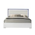 thumbnail image 2 of JERFIT 4-Piece Queen Bedroom Set with LED Headboard, Modern Wood Bed Frame, Dresser, Mirror & Nightstand in White, 2 of 10