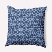 Simply Daisy 16" x 16" Tiny Giraffe Pattern Indoor/Outdoor Throw Pillow, Nautical Navy (1 count)