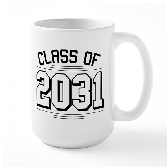CafePress - Class Of 2031 Mugs - 15 oz Ceramic Large White Novelty Mug