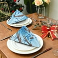 thumbnail image 2 of Iauyy Satin Napkins Set of 4- Trees- Blue DIY Printing Decoration Cloth Napkin- Easy Care for Home/Party, 2 of 8
