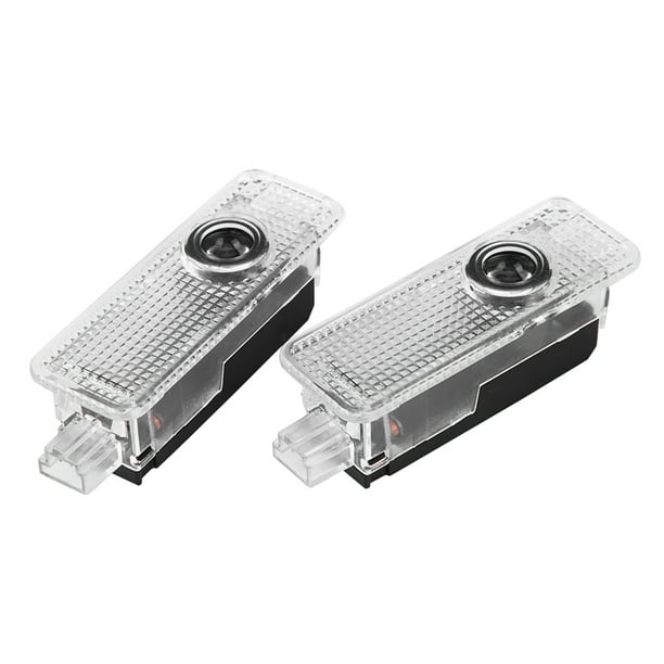 Proyector de luz para puerta, 2 piezas, 12 V, LED, luz de cortesía para puerta, luz de cortesía de proyección LED, elegante y moderna