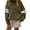 Army Green, variant on TOMVIGX Women Varsity Striped Sweatshirt Crewneck Fall Oversized Sweatshirts Long Sleeve Y2k Sweat Shirt Casual Loose Fit Game Day Shirts