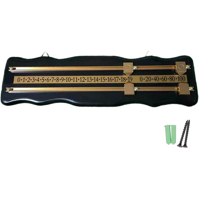 Billiards Scoreboard Wooden Billiard Scorer High Density 2-Track Scoreboard Reusable Sport Scorekeeper Snooker Score Board Venue Entertainment Equipment