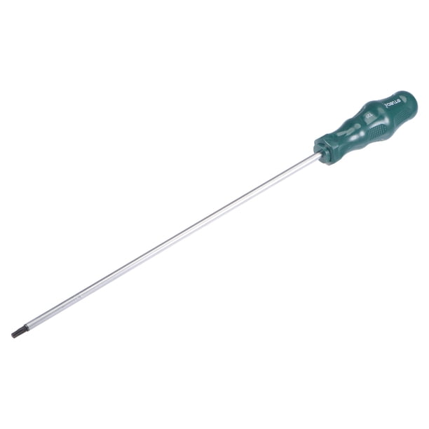 Destornillador Torx Magnético Uxcell T25 11.8" Eje Redondo CR-V Mango Antideslizante Verde