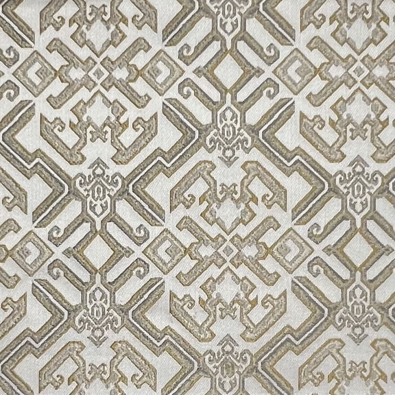 Decora Furnishings Luxurious Premium Brocade Jacquard Mosaic Design Antique Fabric by The Yard, Brown