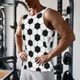 thumbnail image 5 of Gukieu Soccer Ball Print Men's Quick Dry Fitness Vest, Round Neck Sleeveless Fitness Bodybuilding Top-Medium, 5 of 7