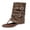 Khaki, variant on Women's Gladiator Flat Sandals Summer Open Toe Ankle Buckle Strap Flip Flops Shoes Fashion Travel Leather Knee High Boots Khaki Size 8