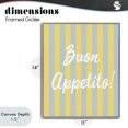 thumbnail image 4 of Stupell Industries Mid-Century Buon Appetito Blue Yellow Stripes Gray Framed Giclee Art, 11 x 14, by SD Graphics Studio, 4 of 8