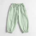 thumbnail image 5 of hengsof Girls Fashion Solid Color Casual Jogger Pants Summer Lightweight Drawstring Pocket Sweatpants for Kids 12 Months-11 Years, 5 of 8