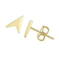 thumbnail image 2 of JewelStop 14K Yellow Gold 6x7mm Shiny Fancy Post Pointer Earrings with Push Back Clasp, 2 of 5