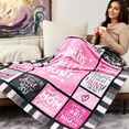 thumbnail image 3 of Mom Blanket Gift for Mom for Mothers Day from Daughter Mom Gift from Son - Best Mom Ever Pink Blanket for Sofa Bed-Birthday for Mother from Son Daughter 50''x60'', 3 of 5