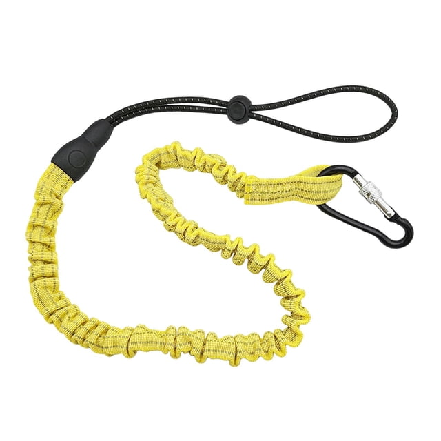 Arnés de herramientas con hebilla de bloqueo, cordón retráctil con extremo de bucle, protección contra caídas para trabajos de techado y mochileros al Amarillo