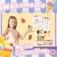 thumbnail image 4 of Set de juguetes para helados Peccera, 46 piezas, juego de madera con dinero, 4 of 7