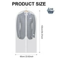 thumbnail image 2 of LUIISIS 10 Pack 40" Clear Garment Bags,  Dust-Proof Suit Protector Cover Bag with Zipper, Hanging Clothes Bags Dress Bag for Dresses, Suit, Coat Closet Clothes Storage, 2 of 7