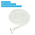 thumbnail image 2 of Uxcell 11/16"x 86" Wood Stove Gasket, Fiberglass Round High Temperature Resistance Seal Rope Replacement, White, 2 of 6