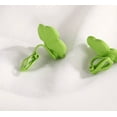 thumbnail image 4 of Classy 3/4" clip on green, white, or pink multi colored flower earrings, 4 of 6