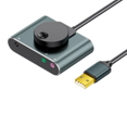 thumbnail image 1 of USB External Sound Card 3.5 mm Headset Microphone Port Driver-Free Audio Converter for Desktop and Notebook Black, 1 of 1