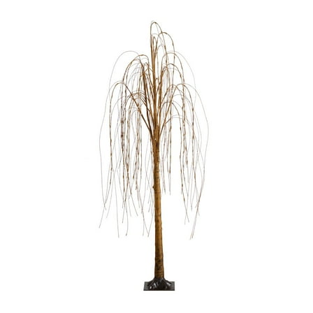 Nearly Natural 6ft. Pre-Lit Artificial Willow Tree with 160 Warm White LED Lights