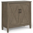 thumbnail image 4 of Ela SOLID WOOD 32 inch Wide Transitional Low Storage Cabinet in Smoky Brown, 4 of 6