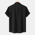 thumbnail image 4 of Dagugfen Work Shirts for Men Button down Short Sleeve Loose Solid Color Casual Office Summer Shirts, 4 of 9