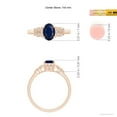 thumbnail image 4 of Angara Natural 0.85 Ct. Blue Sapphire with Diamond Vintage Inspired Ring in 14K Rose Gold for Women (Ring Size: 12), 4 of 9